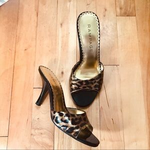 Rampage Leopard Heels sz7 Like new Patent leather